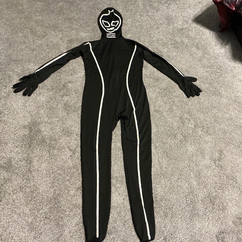 "Morphsuit"-Skeleton Costume Kid Size Large (10-12)